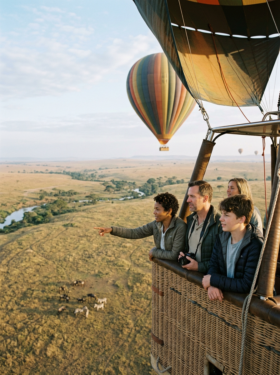A travel-themed image showcasing exotic destinations